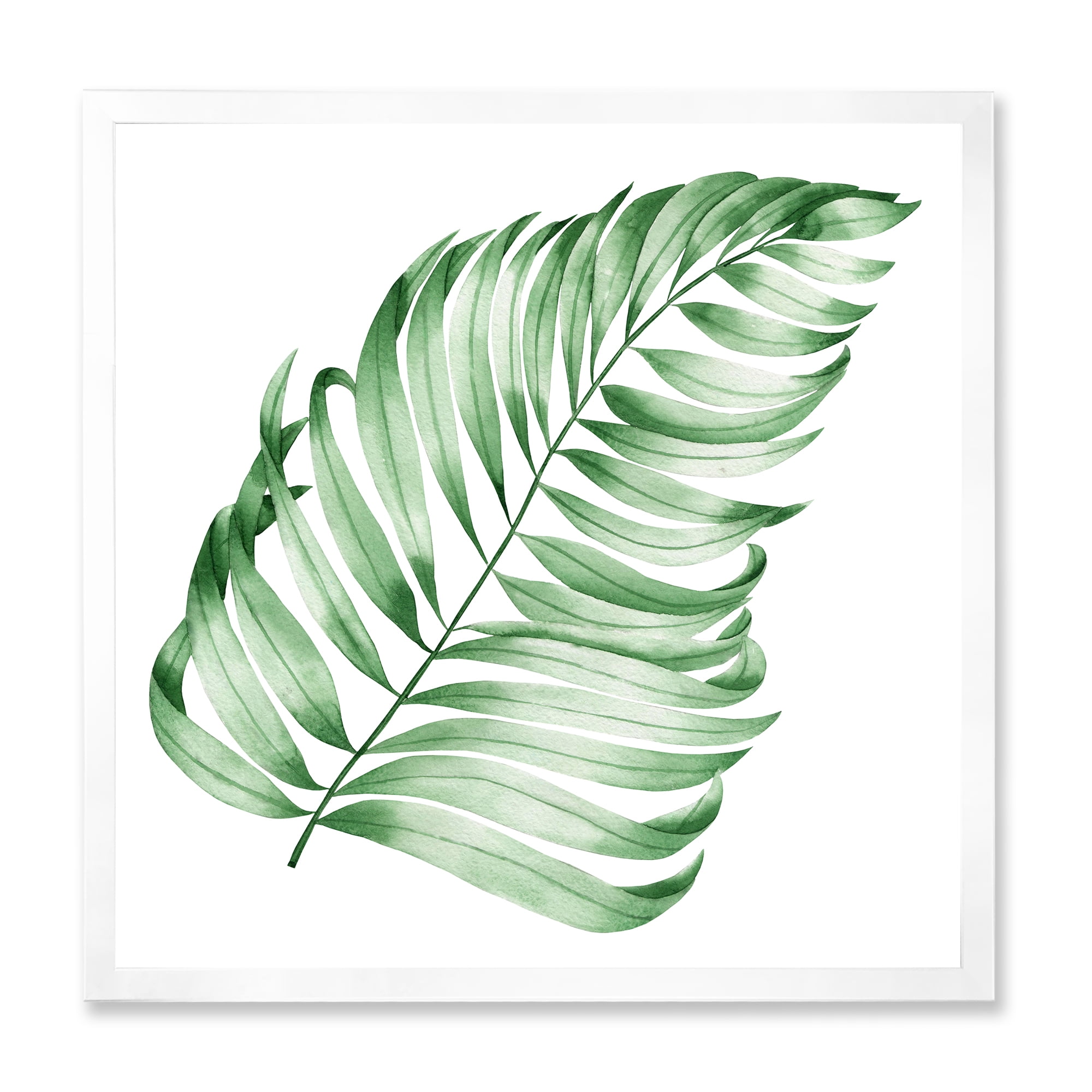 Designart 'Close Up Of Tropical Leaf Of Monstera II' Farmhouse Framed Art Print