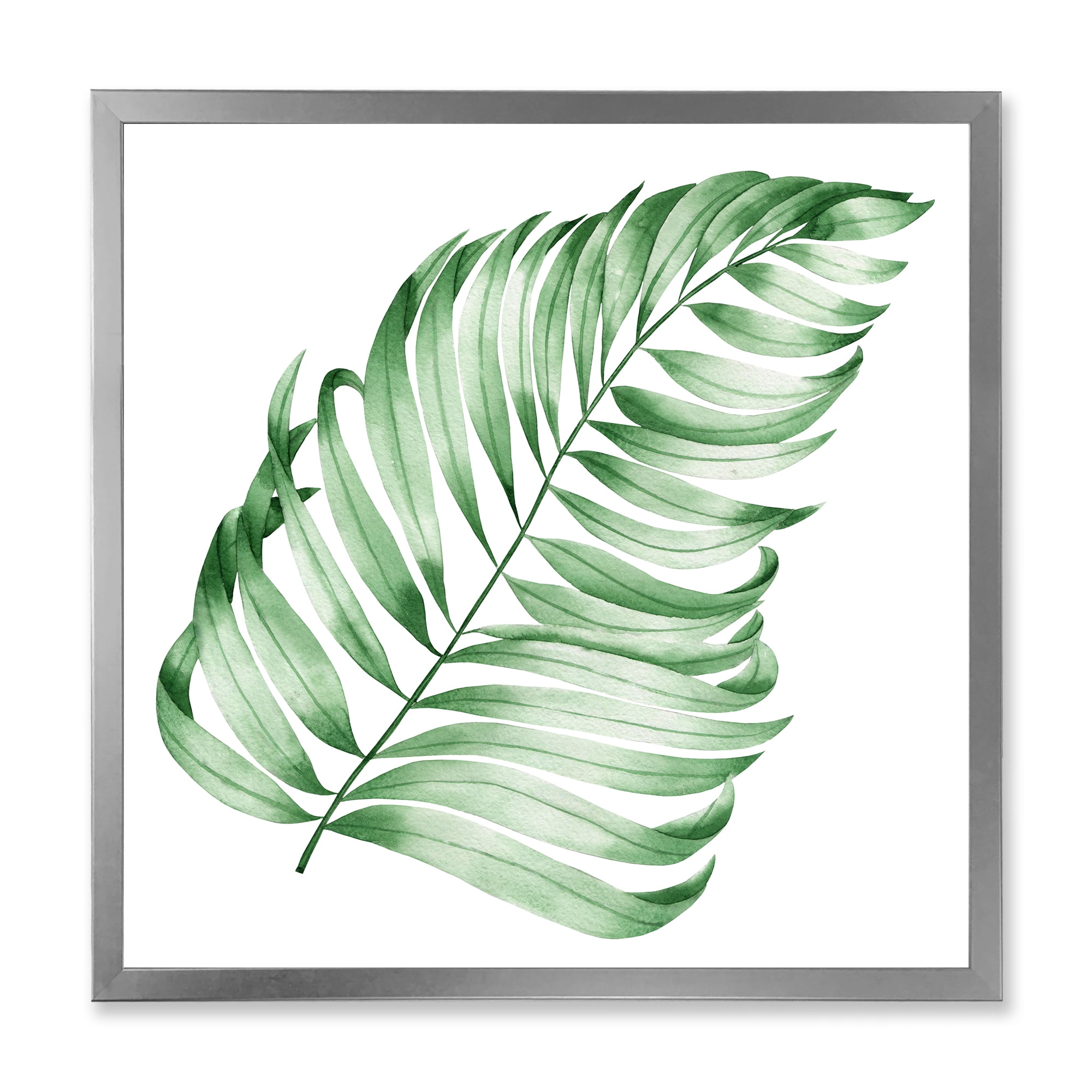 Designart 'Close Up Of Tropical Leaf Of Monstera II' Farmhouse Framed Art Print