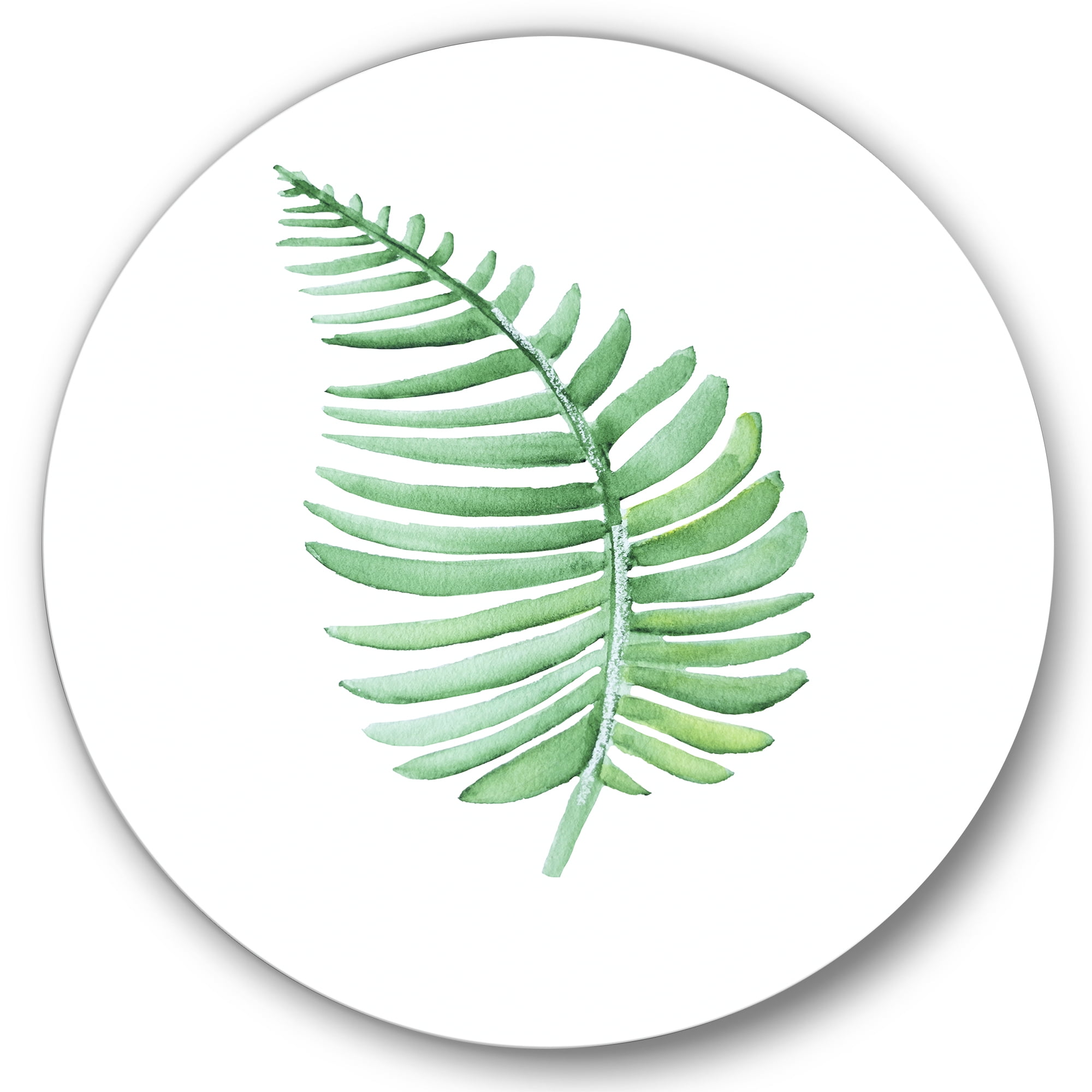 Designart 'Close Up Of Tropical Leaf Of Monstera III' Farmhouse Circle Metal Wall Art 23x23 - Disc of 23