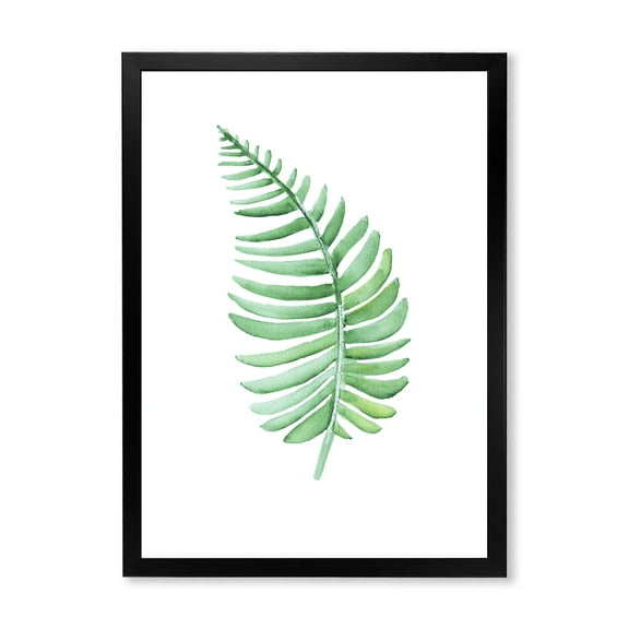 Designart 'Close Up Of Tropical Leaf Of Monstera III' Farmhouse Framed Art Print