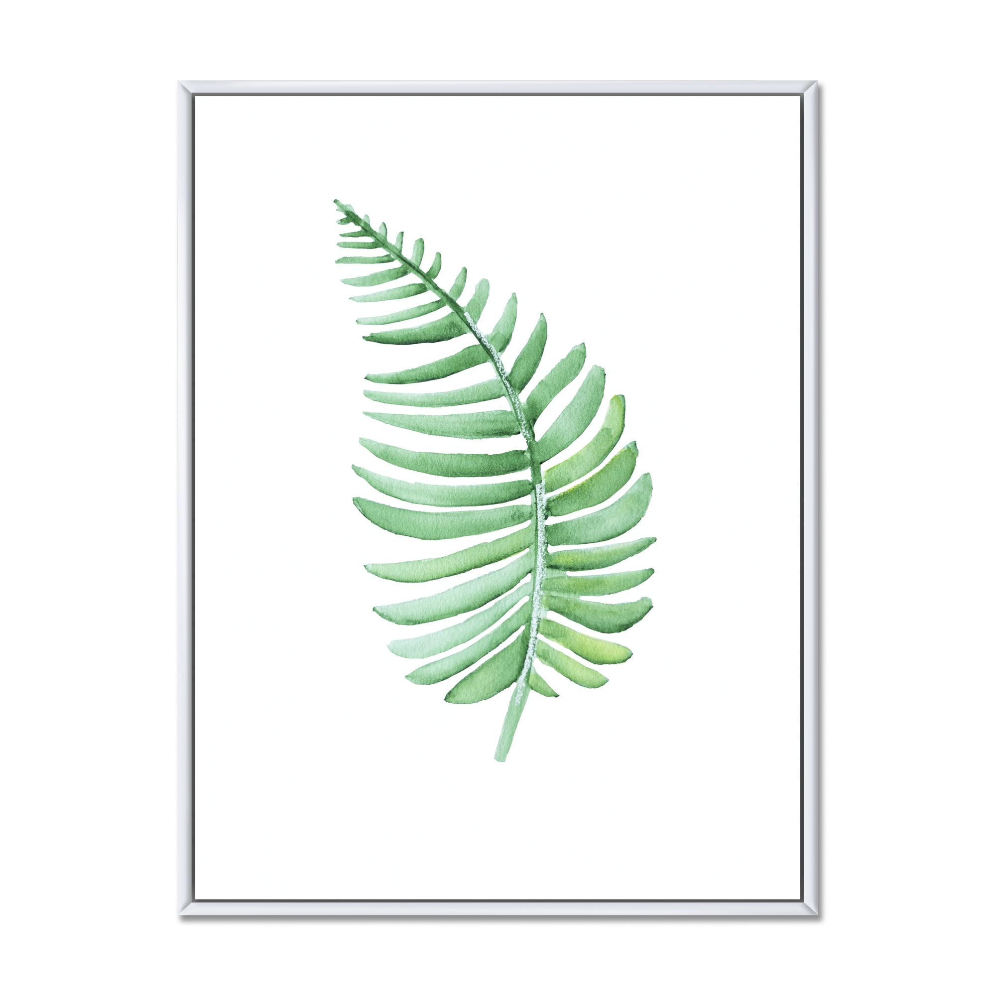 Designart 'Close Up Of Tropical Leaf Of Monstera III' Farmhouse Framed Canvas Wall Art Print