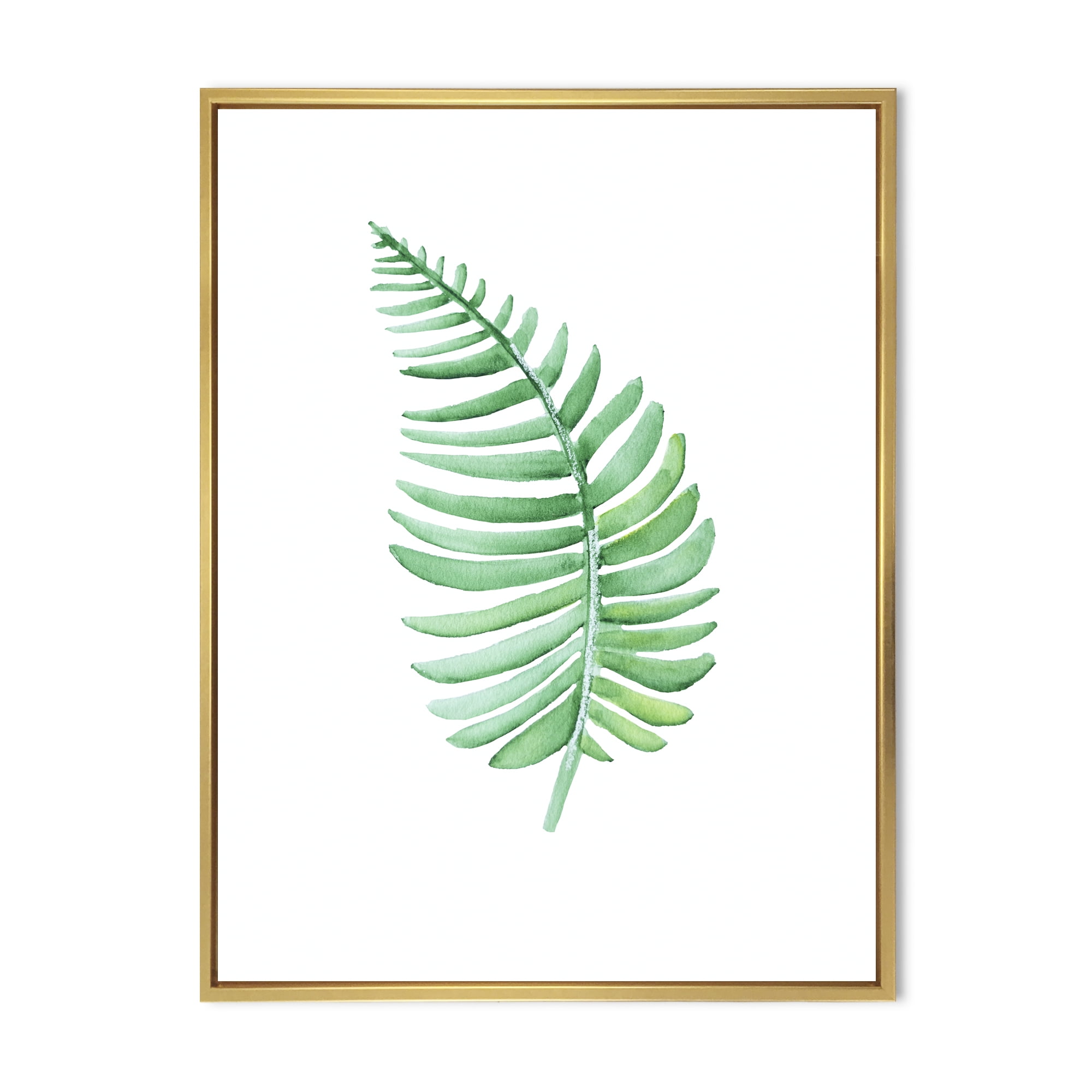 Designart 'Close Up Of Tropical Leaf Of Monstera III' Farmhouse Framed Canvas Wall Art Print
