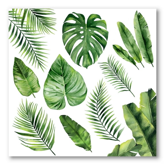 Designart ' Close Up Of Tropical Leaf Of Monstera V ' Farmhouse Canvas Wall Art Print