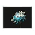 thumbnail image 1 of Designart 'Close Up Of White and Pure Blue Daisy Flower I' Traditional Framed Canvas Wall Art Print, 1 of 5