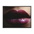 thumbnail image 1 of Designart 'Close-Up Of Woman Plump Lips With Glitter' Modern Framed Canvas Wall Art Print, 1 of 5