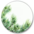 thumbnail image 1 of Designart 'Close Up Pine Tree Branches' Traditional Circle Metal Wall Art 23x23 - Disc of 23, 1 of 5