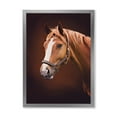 thumbnail image 1 of Designart 'Close Up Portrait Of Brown Horse With White Nose II' Farmhouse Framed Art Print, 1 of 4
