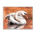 thumbnail image 1 of Designart 'Close Up Swan On The Water' Traditional Framed Canvas Wall Art Print, 1 of 5