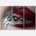 thumbnail image 1 of Designart ' Close Up of A Woman Eye With Red Makeup On ' Modern Canvas Wall Art Print, 1 of 3