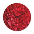 thumbnail image 1 of Designart 'Close up Pink Aster Flower Petals ' Modern Wood Wall Clock, 1 of 5
