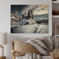 thumbnail image 1 of Designart "Cloud In Alaskan Winter Snowy Horizon" Landscapes Print on Natural Pine Wood, 1 of 5