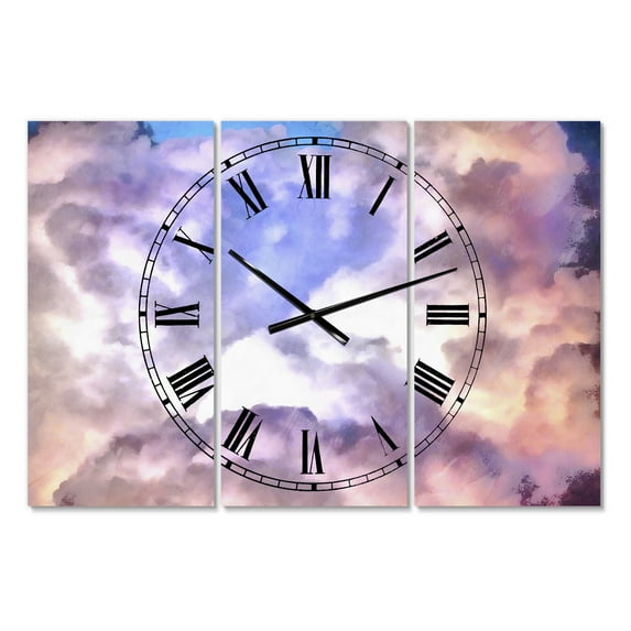 Designart 'Cloud Sculpting 2' Large Cottage Wall Clock