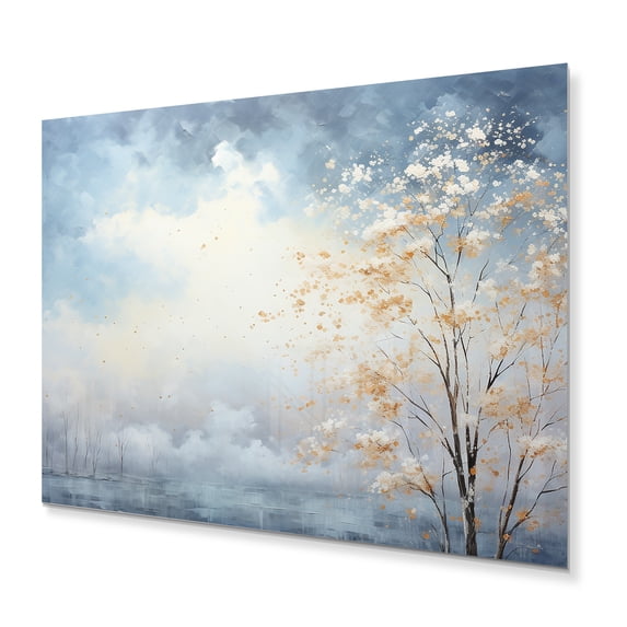 Designart "Clouds Canopy Painting Landscape II" Landscapes Metal Art Print