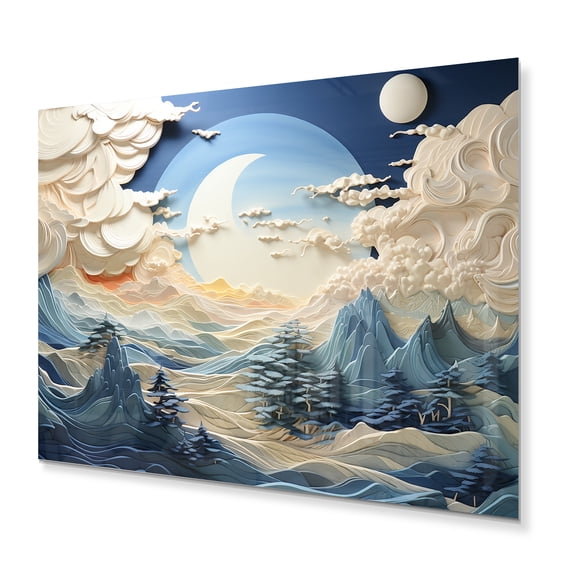 Designart "Clouds Celestial horizon I" Landscapes Metal Wall Decor