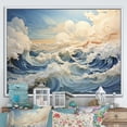 thumbnail image 1 of Designart "Clouds Celestial horizon II" Landscapes Floater Framed Wall Art Print, 1 of 7