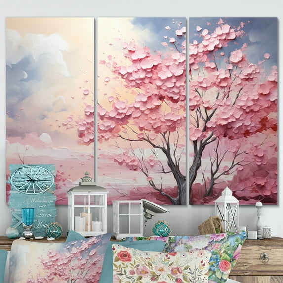 Designart "Clouds Prairies compositions II" Modern Metal Wall Décor Set