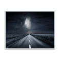 thumbnail image 1 of Designart 'Cloudy Full Moon Over Asphalt Road III' Nautical & Coastal Framed Canvas Wall Art Print, 1 of 5