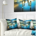thumbnail image 1 of Designart Cloudy Lake with Broken Pier - Seascape Throw Pillow - 16x16, 1 of 5