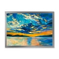 thumbnail image 1 of Designart 'Cloudy Sunset Over Wide Open Ocean Horizon' Nautical & Coastal Framed Art Print, 1 of 1
