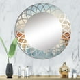 thumbnail image 1 of Designart "Coastal Beach Sand II" Modern Round Wall Mirror - Coastal Oval Printed Decorative Oversized Mirror - Multiple Color Options, 1 of 1