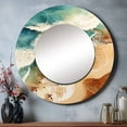 thumbnail image 1 of Designart "Coastal Bird s-eye Perspective" Beach & Ocean Rund Mirror For Wall Decor - Large Beige Round Print Mirror - Round Coastal Mirror 23" x 23" Inch - Wall Mounted Round Large Mirror, 1 of 5