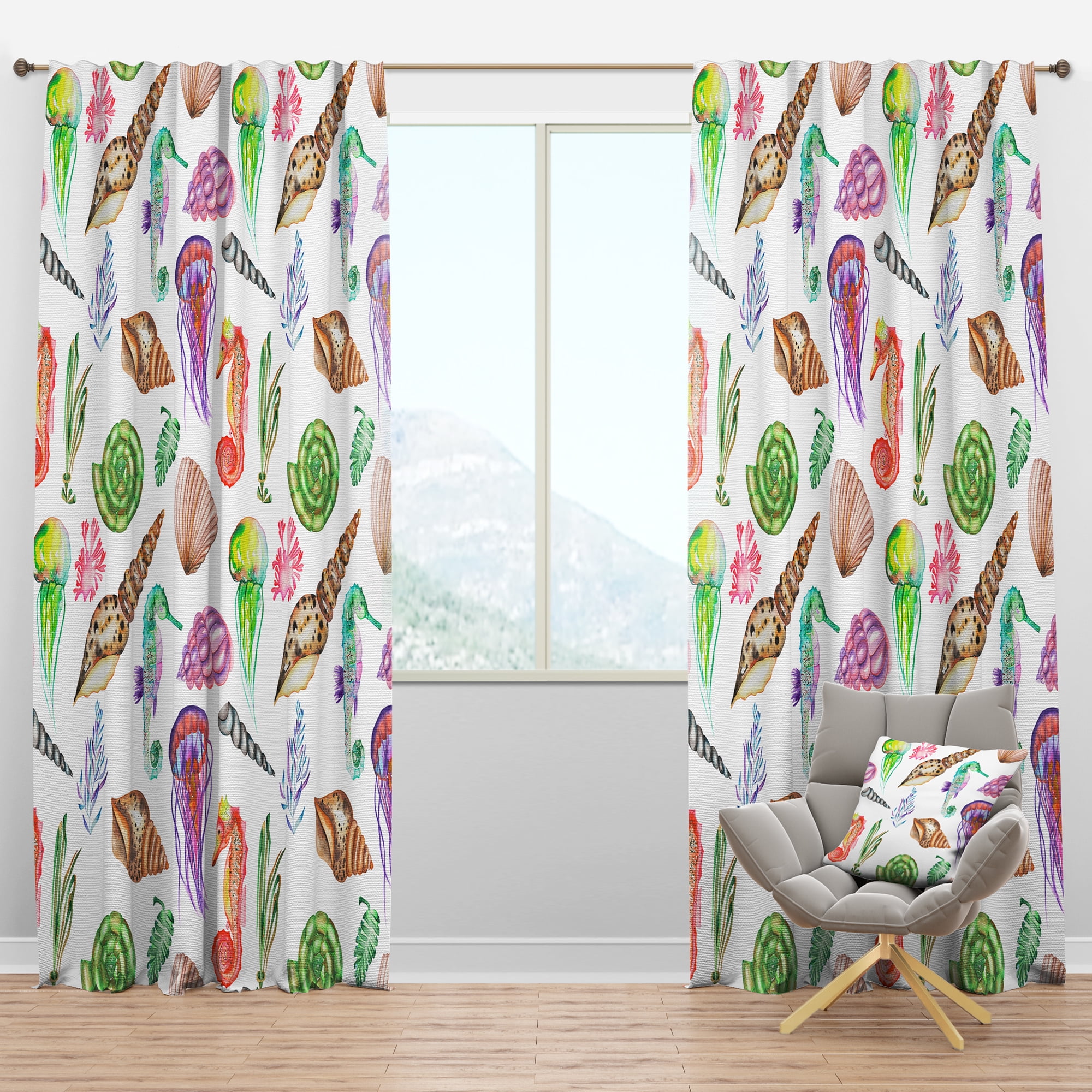 Designart Coastal Blackout Curtain