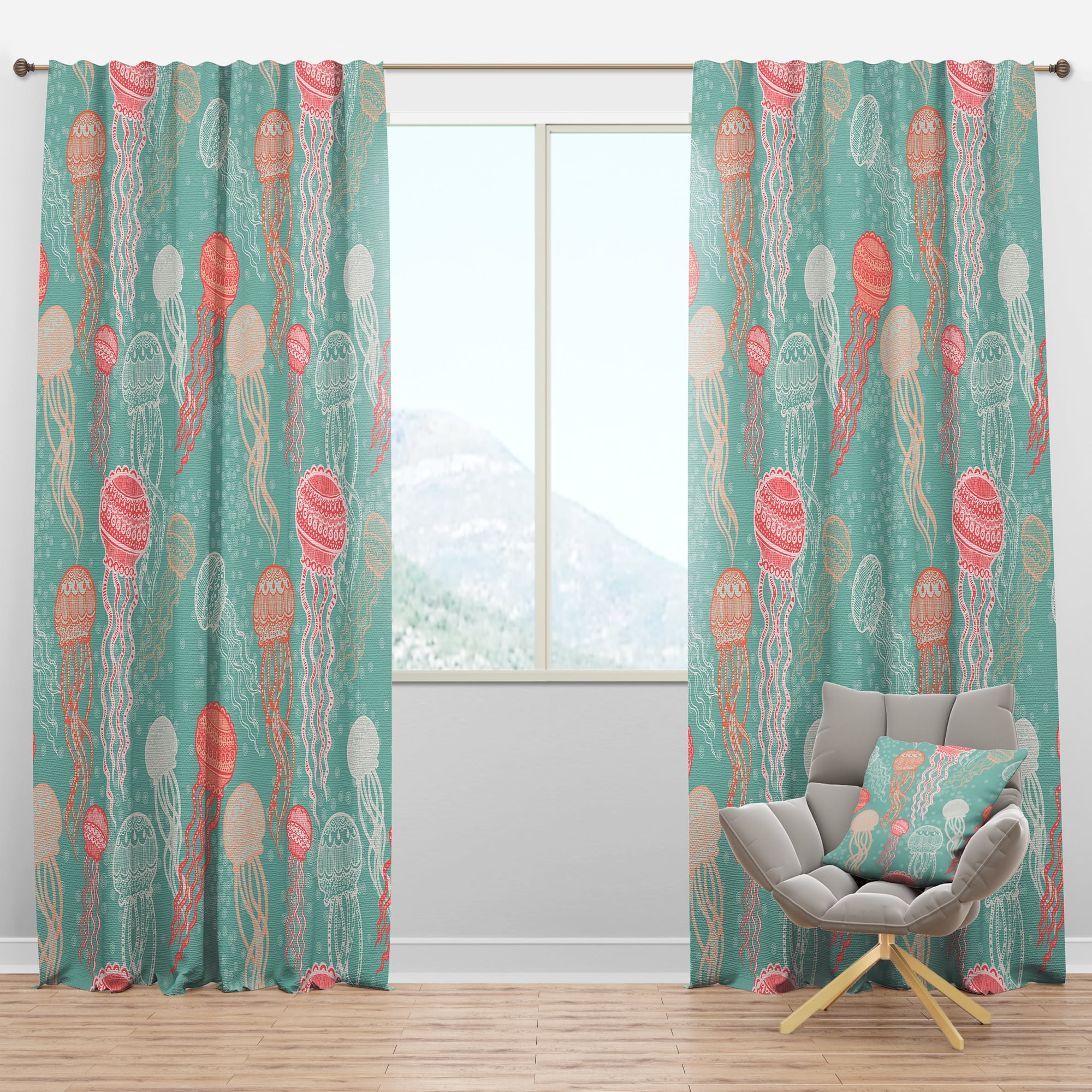 Designart Coastal Blackout Curtain