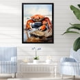 thumbnail image 1 of Designart "Coastal Carnival Crab Edition II" Animals Framed Wall Art - Coastal Orange Coastal Animal Bedroom Framed Canvas Wall Art, 1 of 6