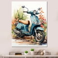 thumbnail image 1 of Designart "Coastal Cruiser Blue Scooter Adventure I" Scooter Wall Decor, 1 of 5