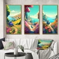 thumbnail image 1 of Designart "Coastal Drive by the Seaside III" Modern Landscape Beach Framed Wall Art Set Of 3 - Blue Modern Beach Frame Gallery Wall Set For Home Decor, 1 of 7