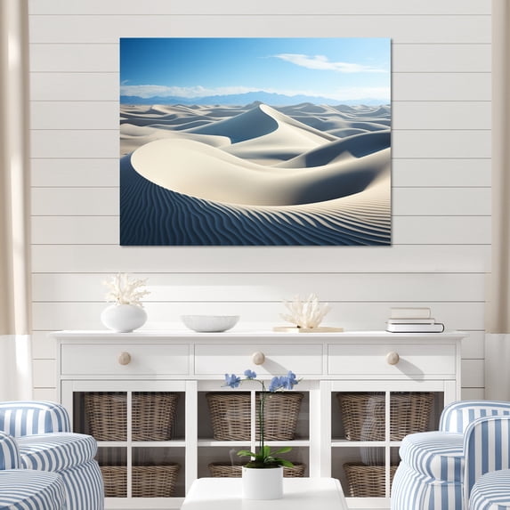 Designart "Coastal Dunes Coastal Sand art painting III" Landscapes Canvas Art Print