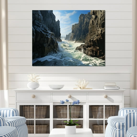 Designart "Coastal II" Landscapes Canvas Wall Art