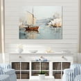 thumbnail image 1 of Designart "Coastal Port In Minimalist Style III" Port Landscape Canvas Prints, 1 of 7