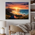 thumbnail image 1 of Designart "Coastal Retreat with Camping Tents II" Landscapes Wall Art - Country Yellow Camping Travel Entryway Wall Art, 1 of 4