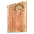 thumbnail image 1 of Designart 'Coastal Sea Life IV jellyfish sketches' Nautical & Coastal Print on Natural Pine Wood, 1 of 3