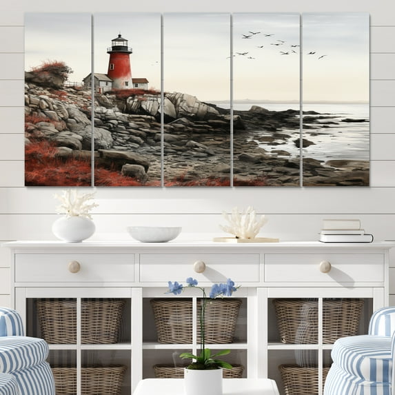 Designart "Coastal Seaside euphony II" Beach & Ocean Metal Wall Décor Set