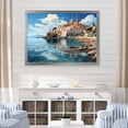 thumbnail image 1 of Designart "Coastal Serenade Hidden Port II" Coastal Framed Wall Art Decor - Coastal Blue Coastal Port Entryway Framed Wall Art Print, 1 of 6