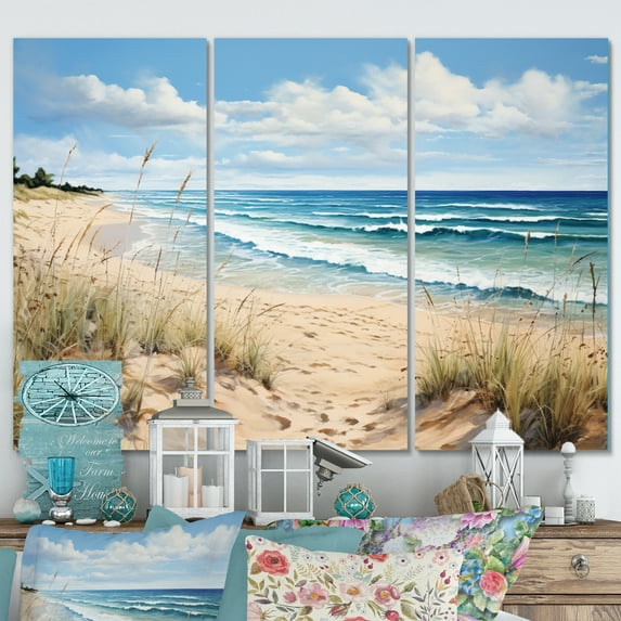 Designart "Coastal Serenity French Normandy wall decor II" Nautical & Beach Art Living Room Set