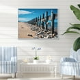 thumbnail image 1 of Designart "Coastal Simplicity Beach Fence I" Nautical & Beach Floater Framed Wall Art Living Room, 1 of 7