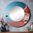 thumbnail image 1 of Designart "Coastal Simplicity Photo II" Beach & Ocean Round Mirror Wall Décor Coastal - Large Beige Round Mirror - Round Mirror 29" x 29" Inch, 1 of 5