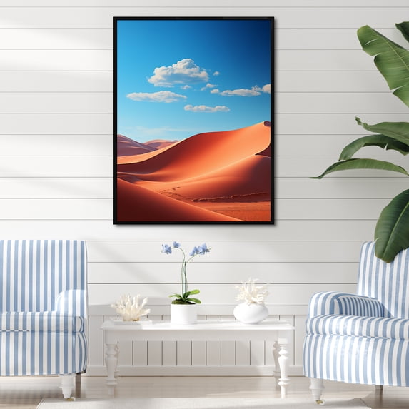 Designart "Coastal Simplicity Photo VI" Landscape & Nature Floater Framed Canvas Art Print