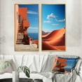 thumbnail image 1 of Designart "Coastal Simplicity Photo VIII" Beach & Ocean Framed Wall Art Set Of 2 - Beige Beach Framed Canvas Set For Living Room Decor, 1 of 7