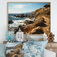thumbnail image 1 of Designart "Coastal Stroll Rocky Beach painting" Nautical & Beach Floater Framed Canvas Art Print, 1 of 7