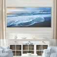 Designart "Coastal Tranquility White Wave Calm I" Extra Large Coastal