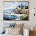 thumbnail image 1 of Designart "Coastal Village in Brittany French Coastal Beauty I" Nautical & Beach Floater Framed Canvas Wall Art, 1 of 7