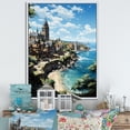 thumbnail image 1 of Designart "Coastal Village in Brittany French Coastal Beauty II" Nautical & Beach Floater Framed Wall Art Living Room, 1 of 7