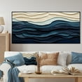 thumbnail image 1 of Designart "Coastal Wave's Edge in Blue and White" Oversized Coastal Framed Wall Art - Coastal Blue Coastal Minimalism Living Room Framed Canvas Art, 1 of 7