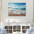 thumbnail image 1 of Designart "Coastal Waves Seaside Charm" Landscapes Floater Framed Wall Art Living Room, 1 of 7