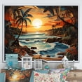 thumbnail image 1 of Designart "Coastal composition At Sunset I" Modern Floater Framed Wall Decor, 1 of 7