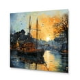 thumbnail image 1 of Designart "Coastalport Port Of Calm X" Nautical & Beach Metal Wall Art, 1 of 5